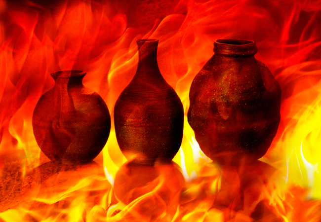 陶芸の窯焚き等の燃料